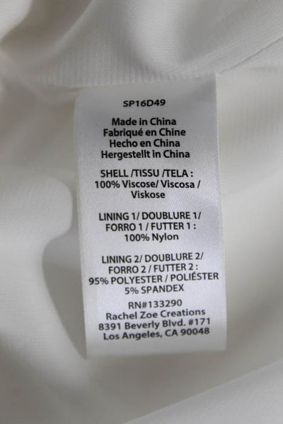 Rachel Zoe Ecru White Braided One Shoulder Maxi Dress Size 4 $425 New