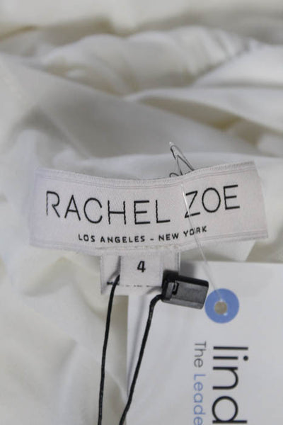 Rachel Zoe Ecru White Braided One Shoulder Maxi Dress Size 4 $425 New