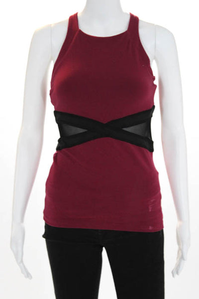 Beyond Yoga  Red Merlot Cotton Blend Tank Top Size Small New $88