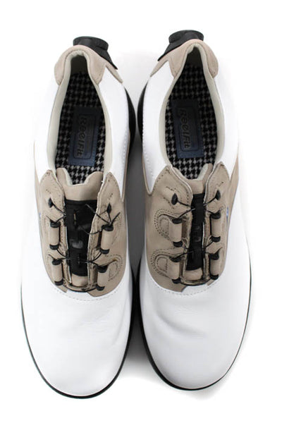 Foot Joy White Leather Waterproof Reelfit Golf Sneaker Size 8.5 $160 NEW IN BOX