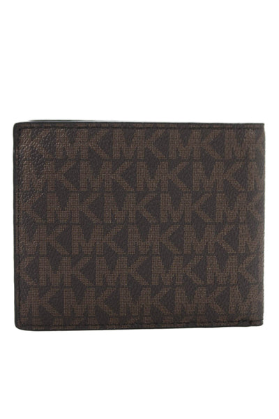 Michael Kors Unisex Adults Monogram Bi-Fold Wallet Brown