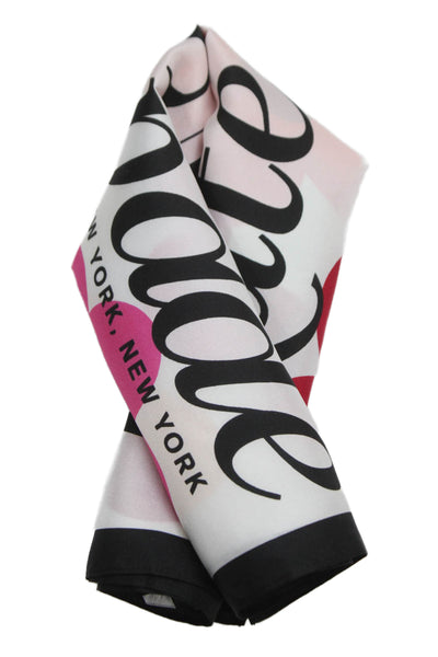 Kate Spade New York Womens Silk Floral Print Square Scarf Multicolor
