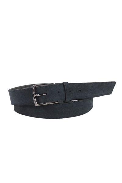 BOSS Mens Suede Frame Buckle Belt Navy Size 40