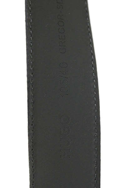 BOSS Mens Suede Frame Buckle Belt Navy Size 40