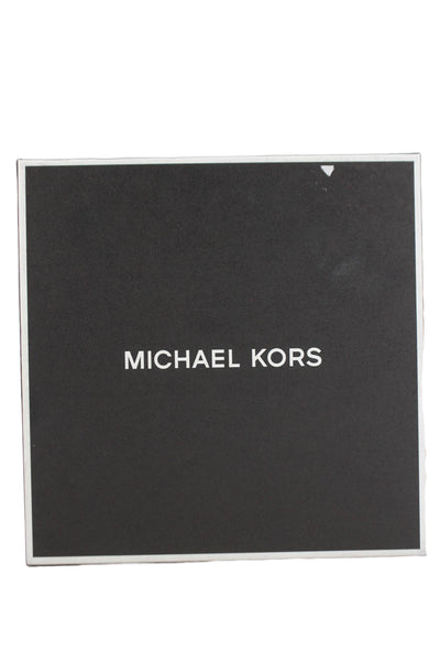 Michael Kors Mens Leather Monogram Belt + Extra Buckle Black Size OS