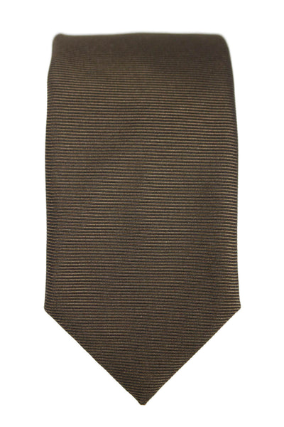 Hugo Boss Mens Silk Blend Metallic Neck Tie Brown OS