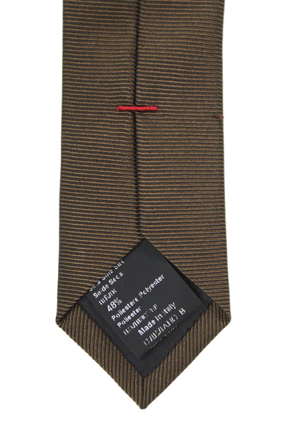 Hugo Boss Mens Silk Blend Metallic Neck Tie Brown OS