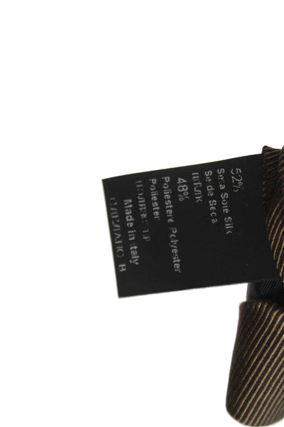 Hugo Boss Mens Silk Blend Metallic Neck Tie Brown OS
