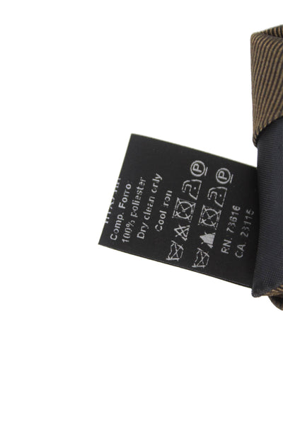 Hugo Boss Mens Silk Blend Metallic Neck Tie Brown OS