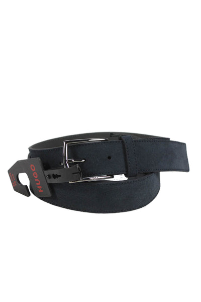 BOSS BOSS Mens Suede Frame Buckle Belt Navy Size 36