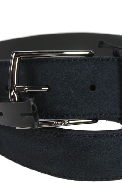 BOSS BOSS Mens Suede Frame Buckle Belt Navy Size 36