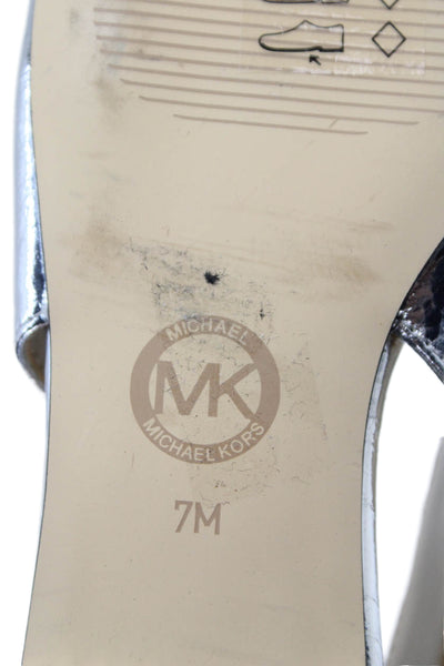 Michael Michael Kors Womens Metallic Square Toe Slingback Size 7M