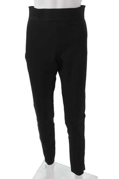 Stella McCartney Women Ankle Black Cotton Zip Pants Size 40