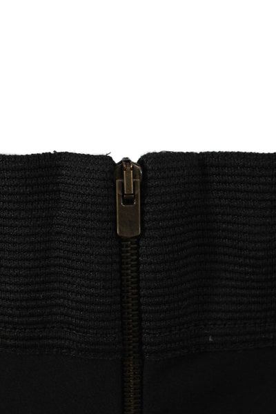 Stella McCartney Women Ankle Black Cotton Zip Pants Size 40