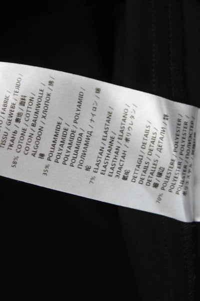 Stella McCartney Women Ankle Black Cotton Zip Pants Size 40