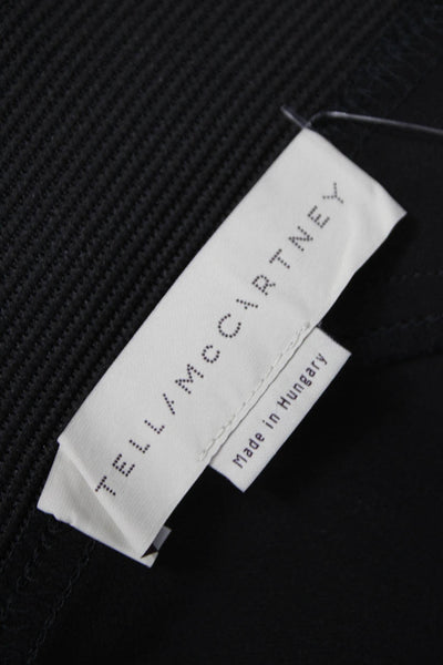Stella McCartney Women Ankle Black Cotton Zip Pants Size 40