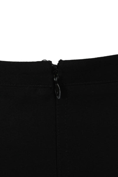 Jean Paul Gaultier Women Straight Pencil Skirt Black Wool Zip Short Size 6