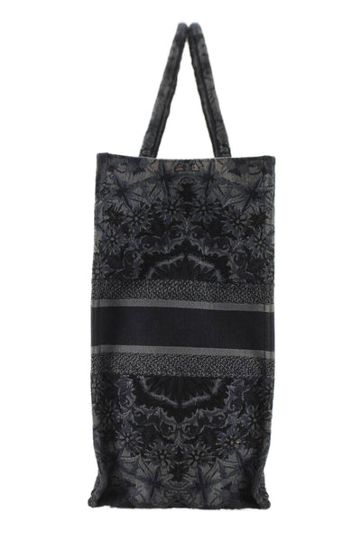 Christian Dior Womens Embroidered KaleiDiorscopic Tote Shoulder Handbag Blue