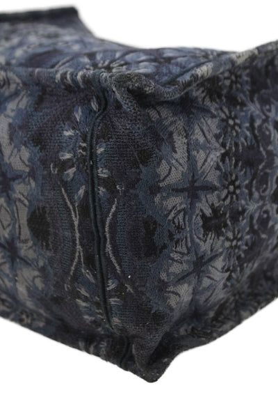 Christian Dior Womens Embroidered KaleiDiorscopic Tote Shoulder Handbag Blue