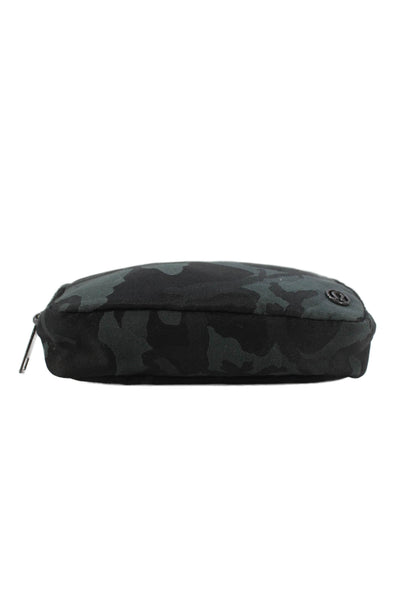 Lululemon Womens Camouflage Print Adjustable Zip Up Belt Bag Green
