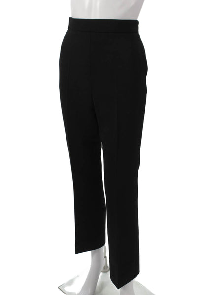 Max Mara Women Dress Pants Black Virgin Wool Zip Size 10