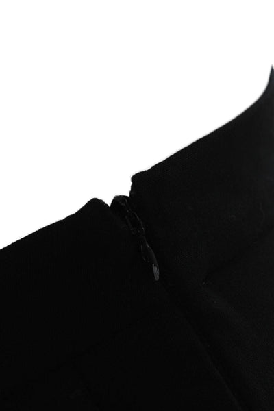 Max Mara Women Dress Pants Black Virgin Wool Zip Size 10
