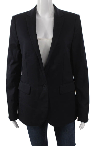 Stella McCartney Womens Basic Jacket Black Wool Button Long Sleeve Size 44