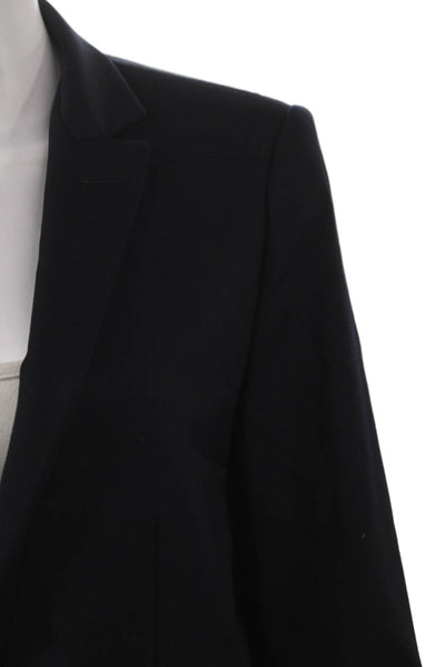 Stella McCartney Womens Basic Jacket Black Wool Button Long Sleeve Size 44