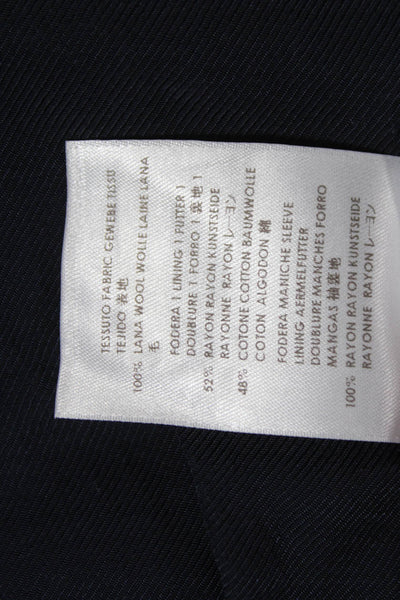 Stella McCartney Womens Basic Jacket Black Wool Button Long Sleeve Size 44