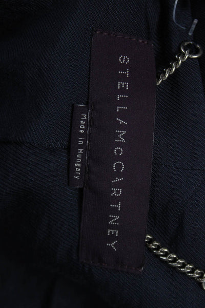 Stella McCartney Womens Basic Jacket Black Wool Button Long Sleeve Size 44