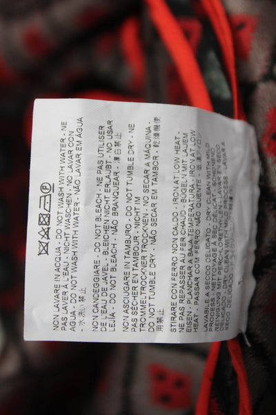 Etro Womens Black Argyle Overcoat Button Size 48