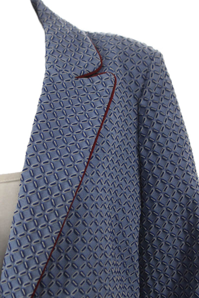 Baum Und Pferdgarten Womens Basic Jacket Blue Geometric Long Sleeve Size L