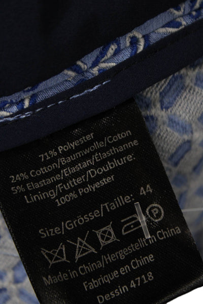 Baum Und Pferdgarten Womens Basic Jacket Blue Geometric Long Sleeve Size L