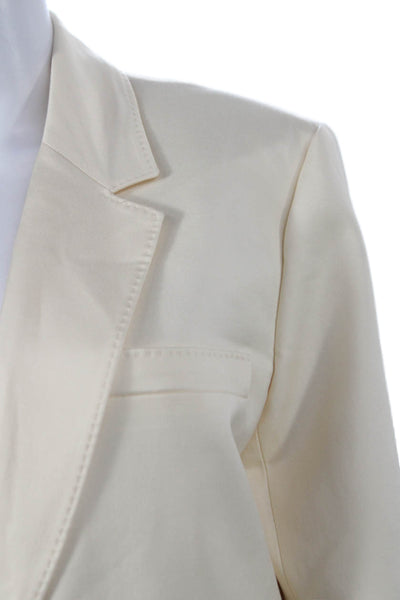 J Crew Women Basic Jacket Ivory Button Long Sleeve Size M
