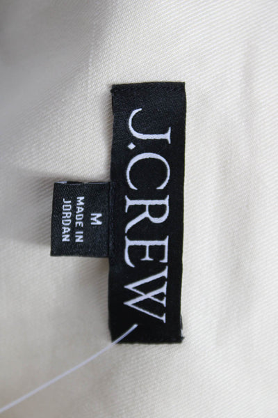 J Crew Women Basic Jacket Ivory Button Long Sleeve Size M