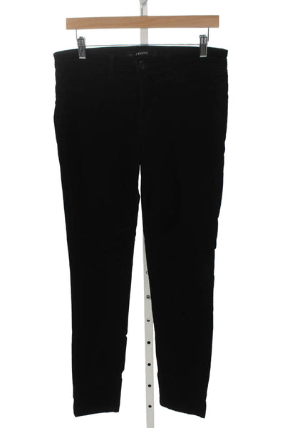 J Brand Womens Ankle Jeans Black Mid Rise Button Size 30
