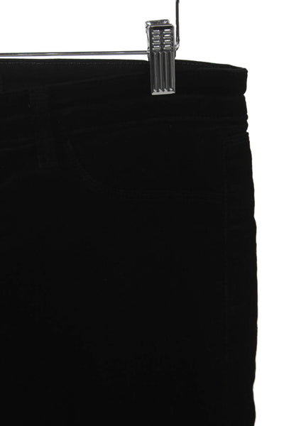 J Brand Womens Ankle Jeans Black Mid Rise Button Size 30