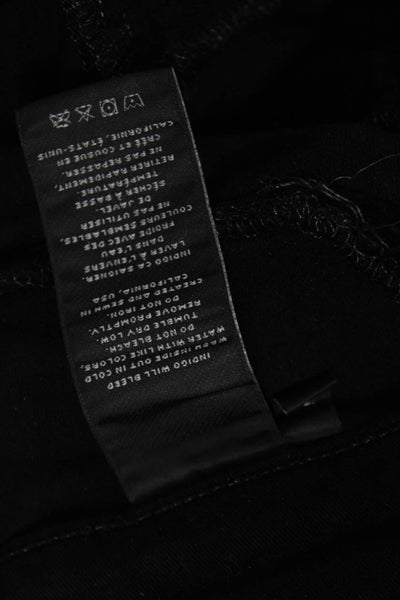 J Brand Womens Ankle Jeans Black Mid Rise Button Size 30
