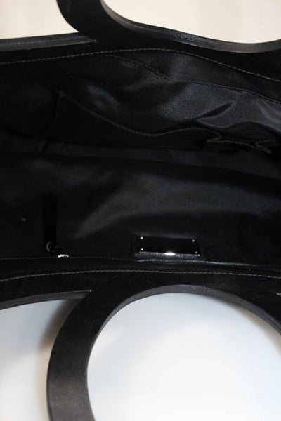Alejandro Ingelmo Black Patent Leather Silver Tone Hardware Large Tone Handbag