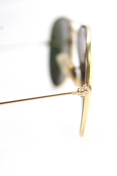 Ray-Ban Gold Tone Yellow Orange Aviator Sunglasses