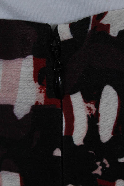 Marni Black Purple Red Abstract Printed Knee Length A Line Skirt Size 40