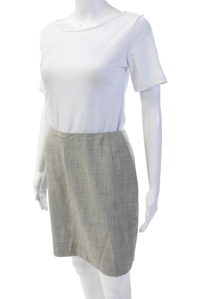 Salvatore Ferragamo Women's Zip Closure Lined A-Line Mini Skirt Gray Size 8