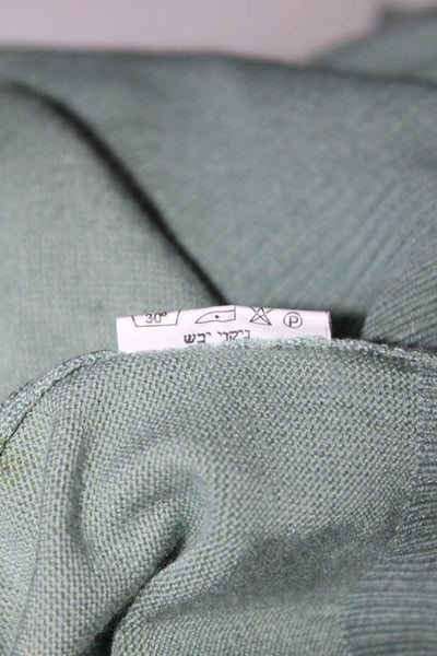 Marco Polo Green Wool Cowl Neck Button Back Sweater Size One Size