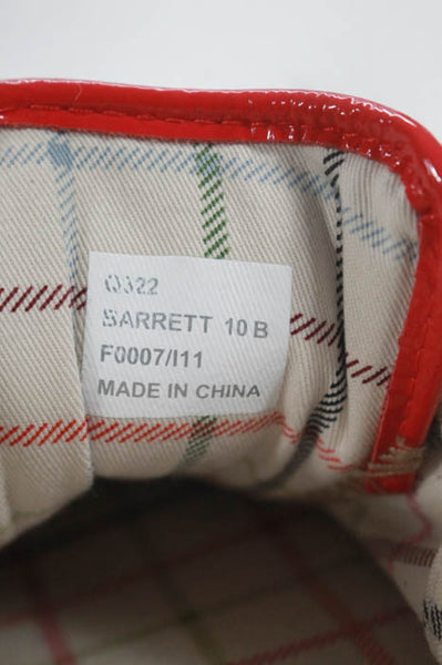 Coach Red Brown White Monogram Canvas Lace Up Sneakers Size 10 LL19LL