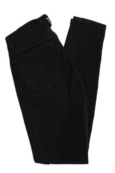 J Brand Black Denim Skinny High Rise Shadow Jeans Size 24