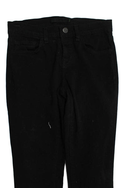J Brand Black Denim Skinny High Rise Shadow Jeans Size 24
