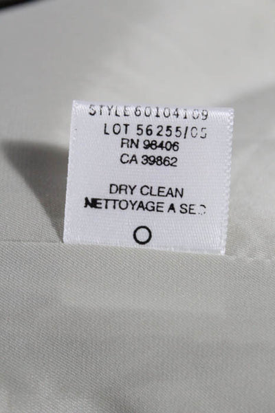 Theory Beige Cotton Peek Lapels Double Breasted Blazer Size 10