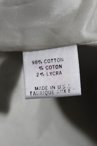 Theory Beige Cotton Peek Lapels Double Breasted Blazer Size 10