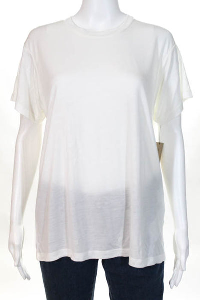 Reformation White Crew Neck Short Sleeve Pullover Tee Shirt Size Small