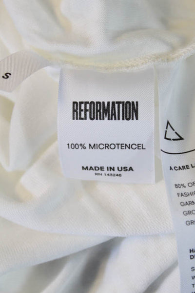 Reformation White Crew Neck Short Sleeve Pullover Tee Shirt Size Small